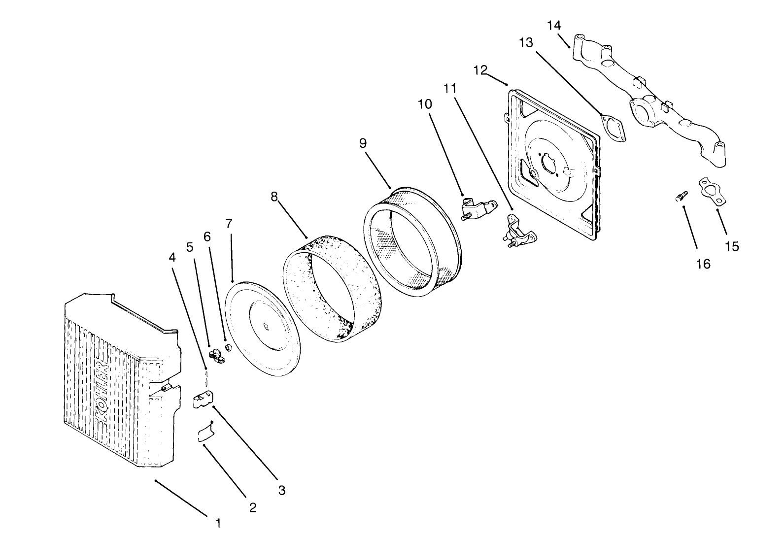 Air Intake/filtration (kohler Engine Cv16s-Ps61514)