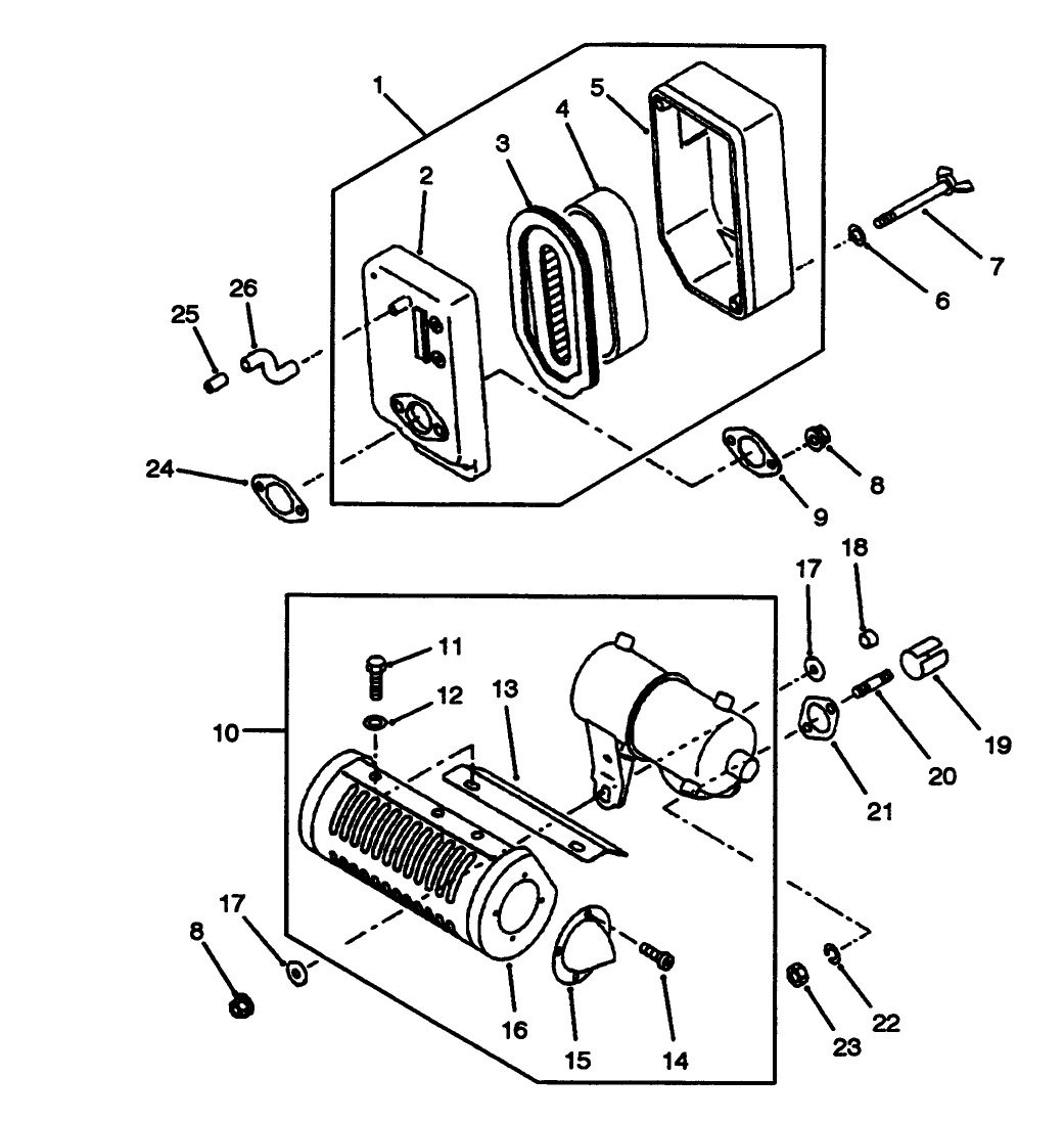 Engine Air Filter & Muffler Assembly