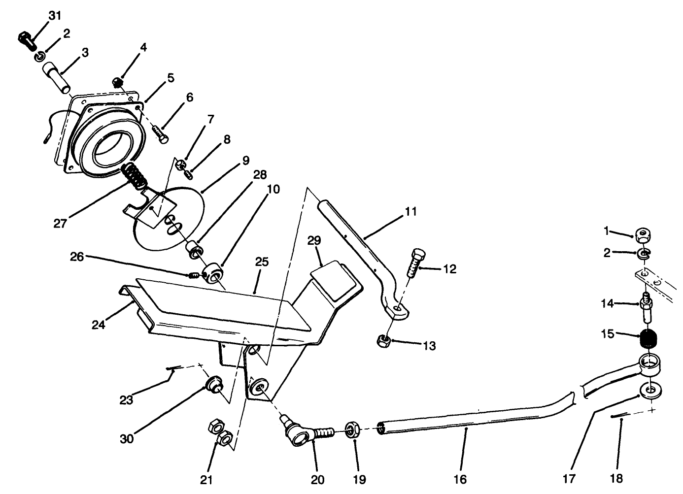 Traction Pedal & Cruise Control Assembly