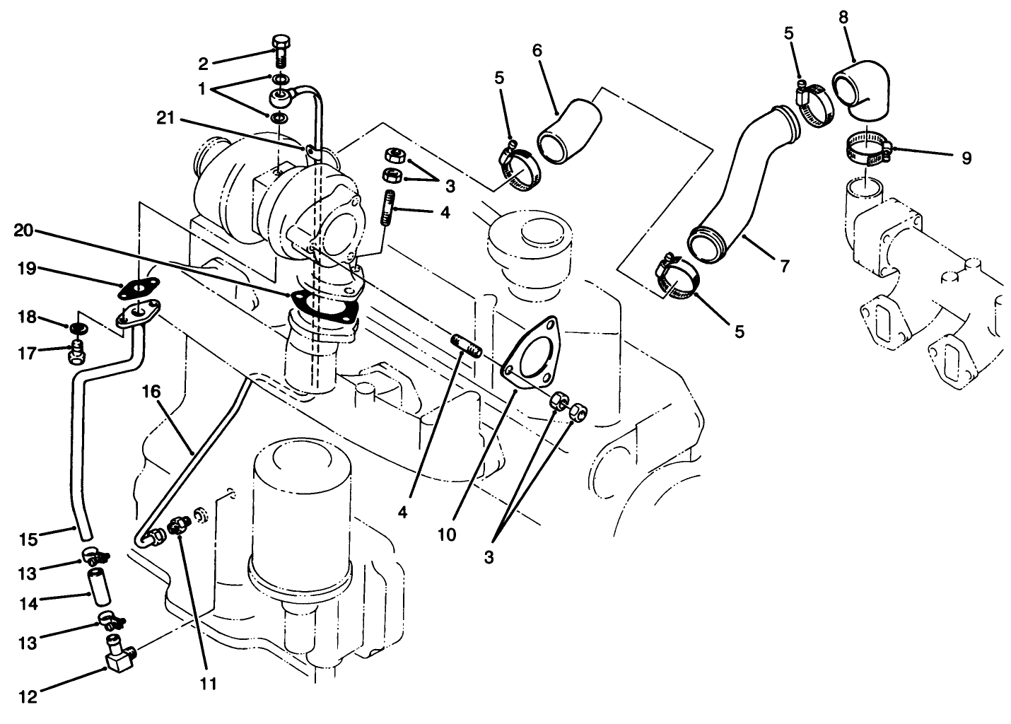 Turbocharger Oil Pipe Assembly