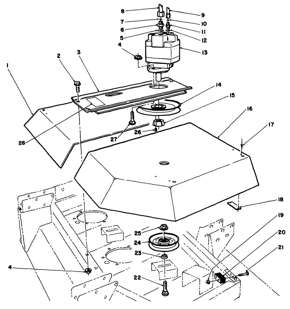 Wing Deck Model No. 30591 L.h. & 30593 R.h. Drive Assembly