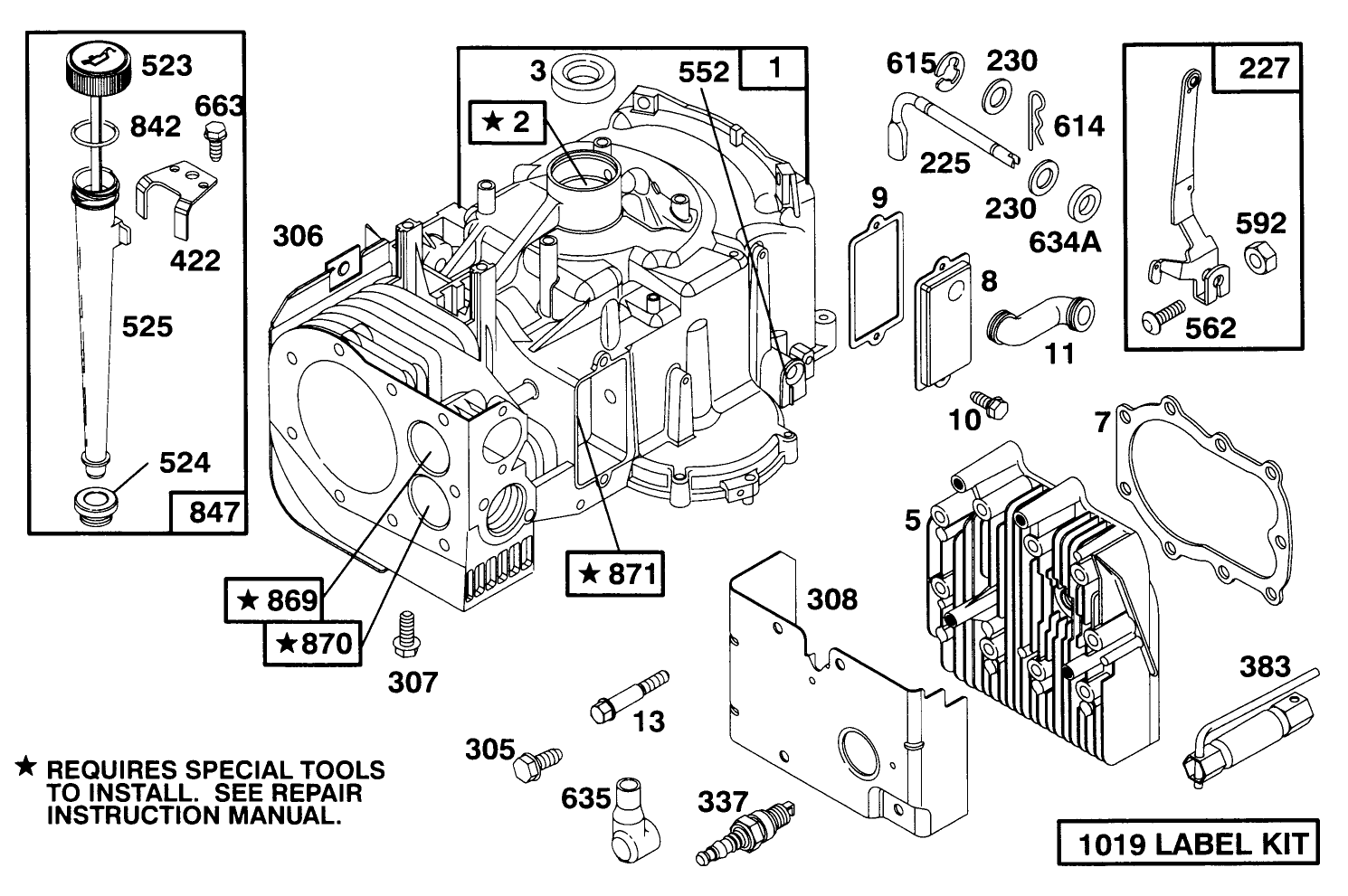 Engine Briggs & Stratton Model 283707-0156-01