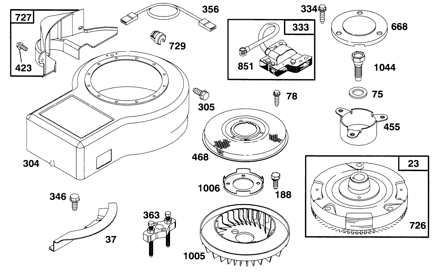 Engine Briggs & Stratton Model 283707-0156-01