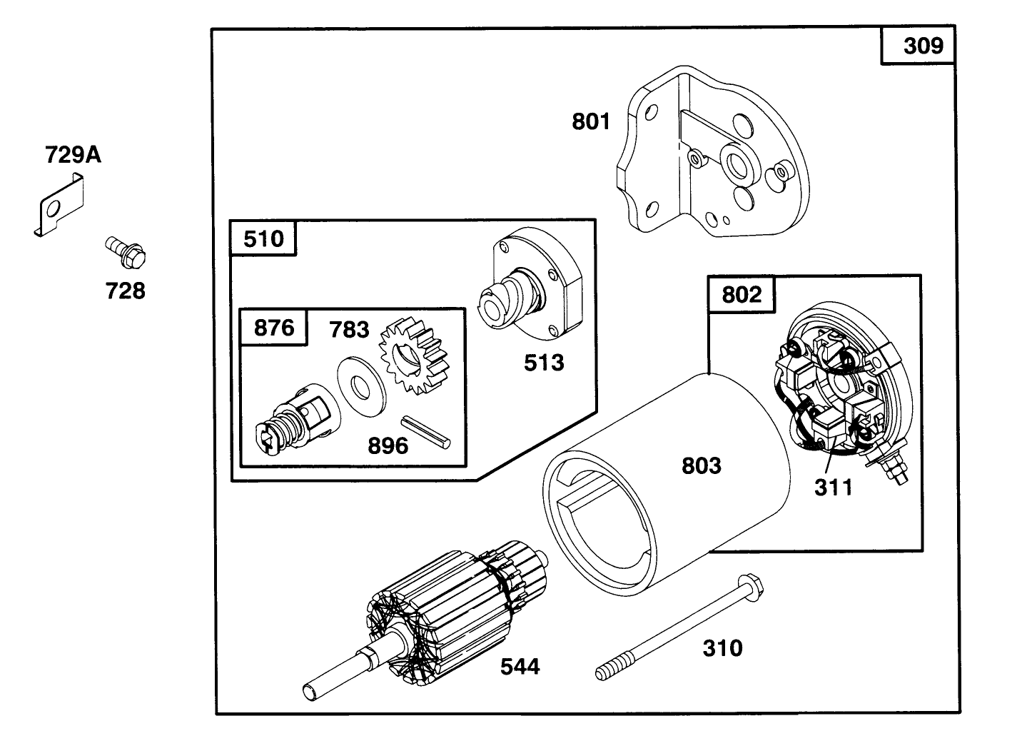 Engine Briggs & Stratton Model 283707-0156-01