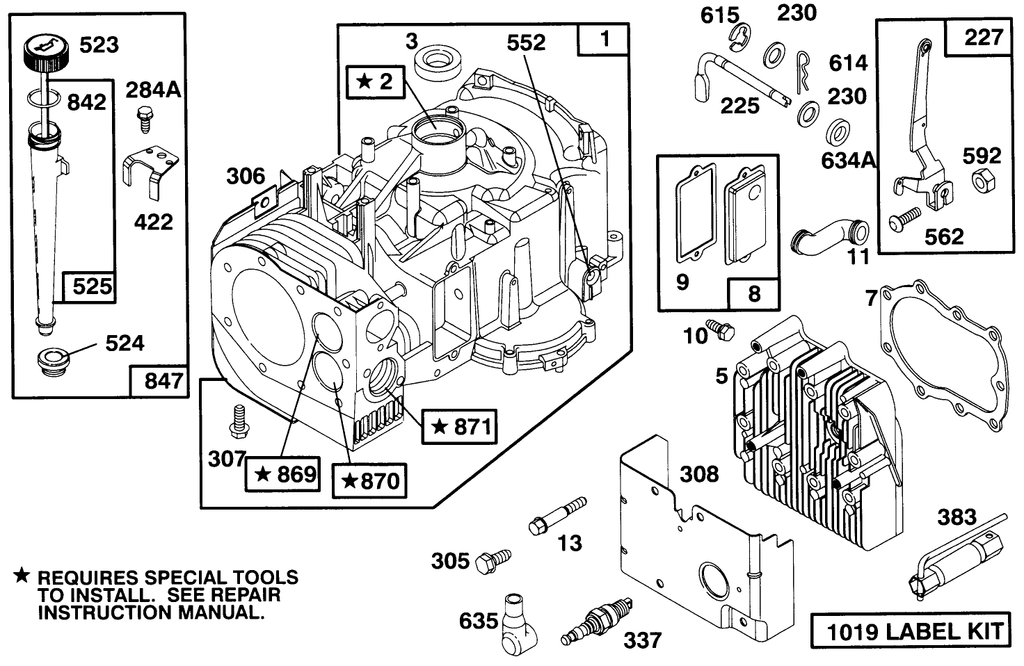 Engine Briggs & Stratton Model 282707-0119-01
