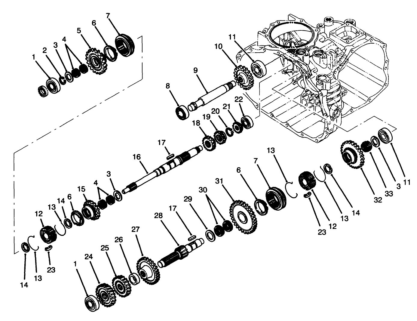 Transaxle Gear Shafts Assembly