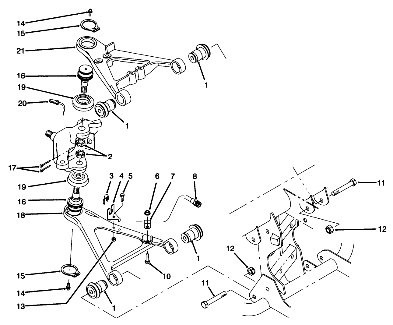 Front Suspension Control Arm Assembly