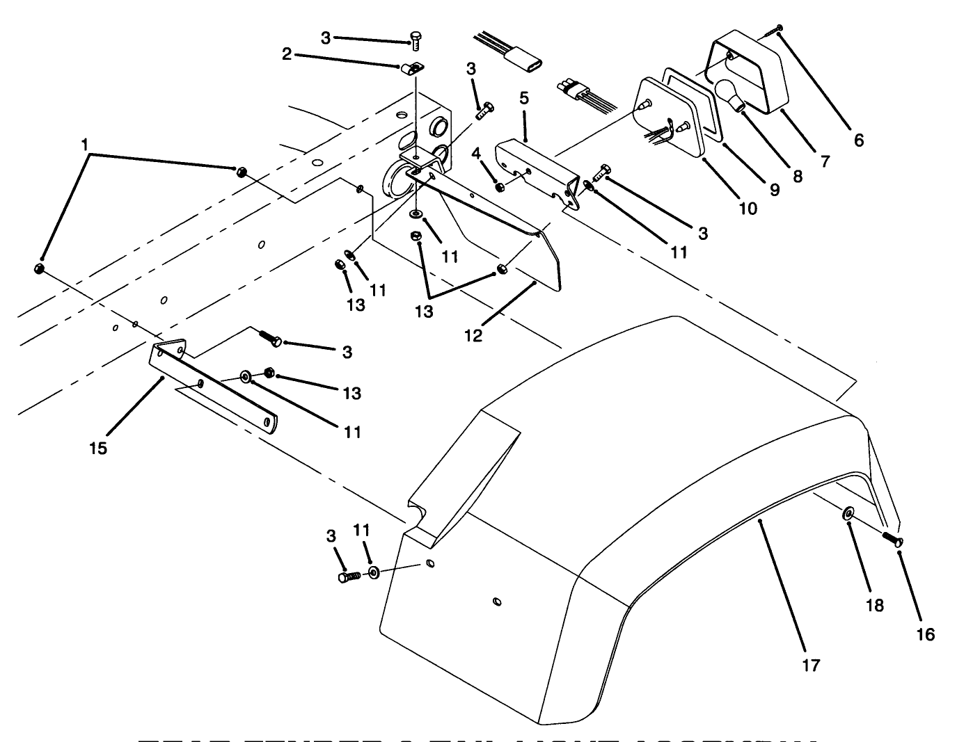 Rear Fender & Tail Light Assembly