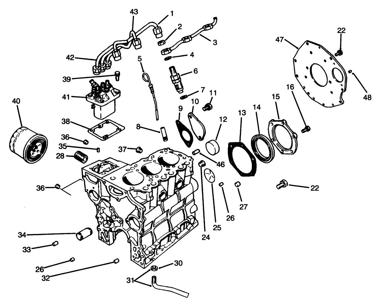 Fuel Supply & Engine Block Assembly