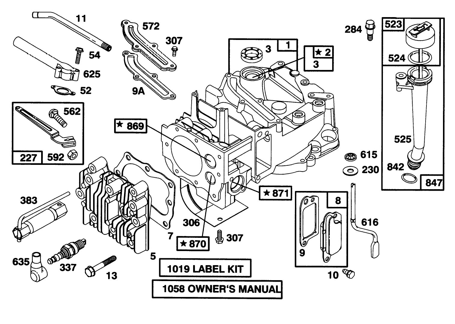 Engine Briggs & Stratton Model 128802-0615-01