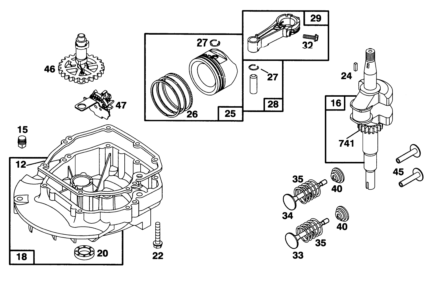 Engine Briggs & Stratton Model 128802-0615-01