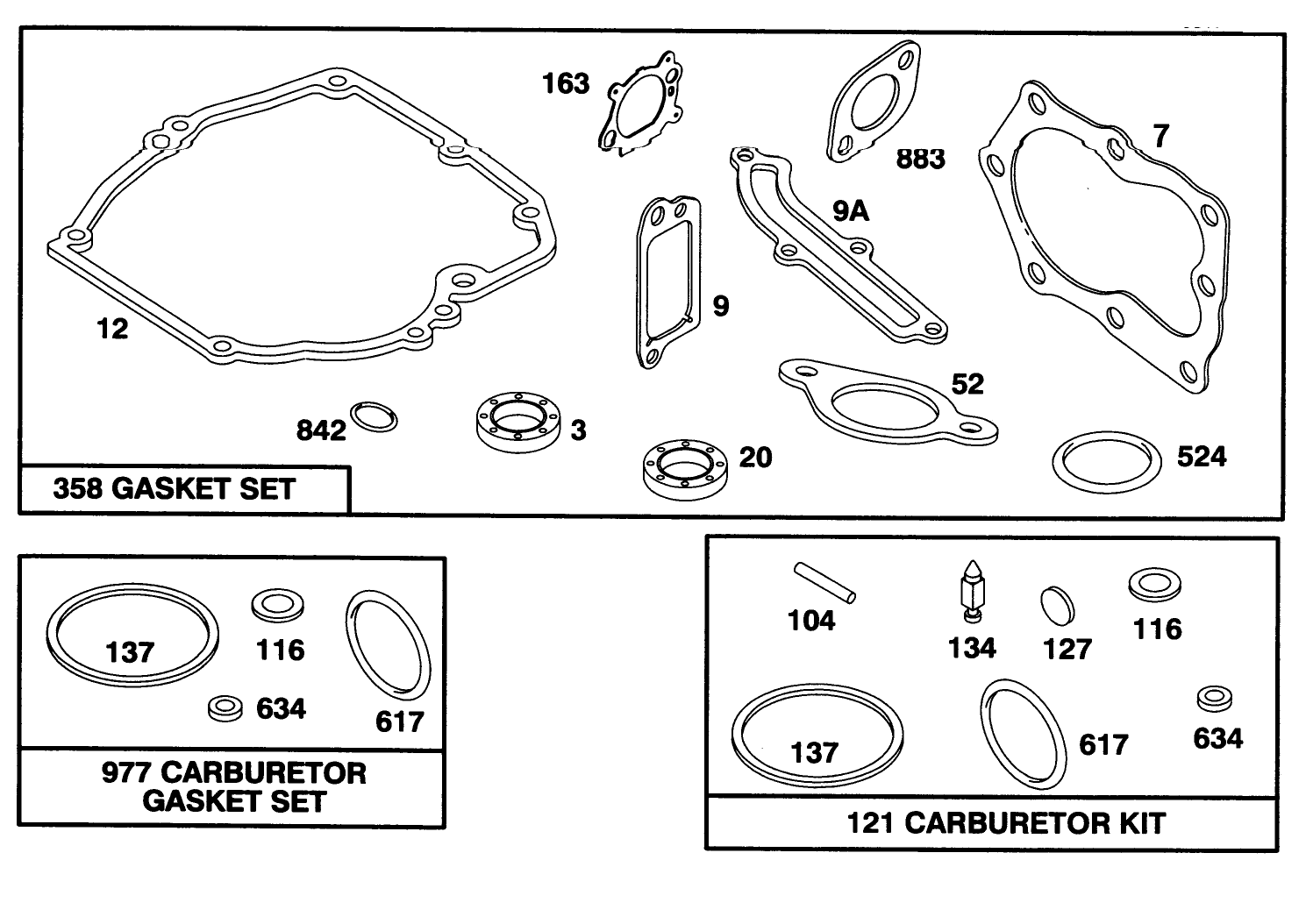 Engine Briggs & Stratton Model 128802-0615-01