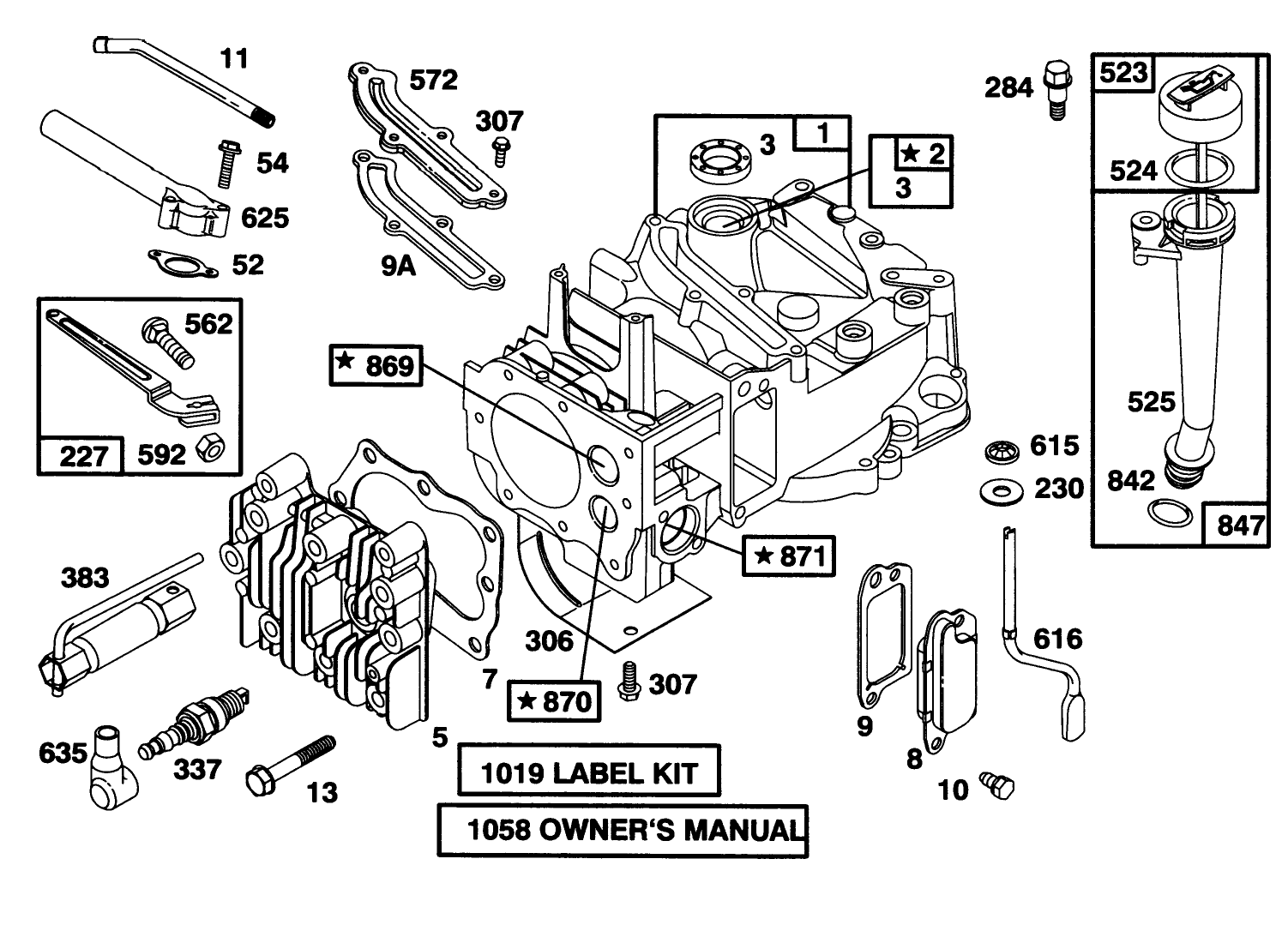 Engine Briggs & Stratton Model 128807-0658-01