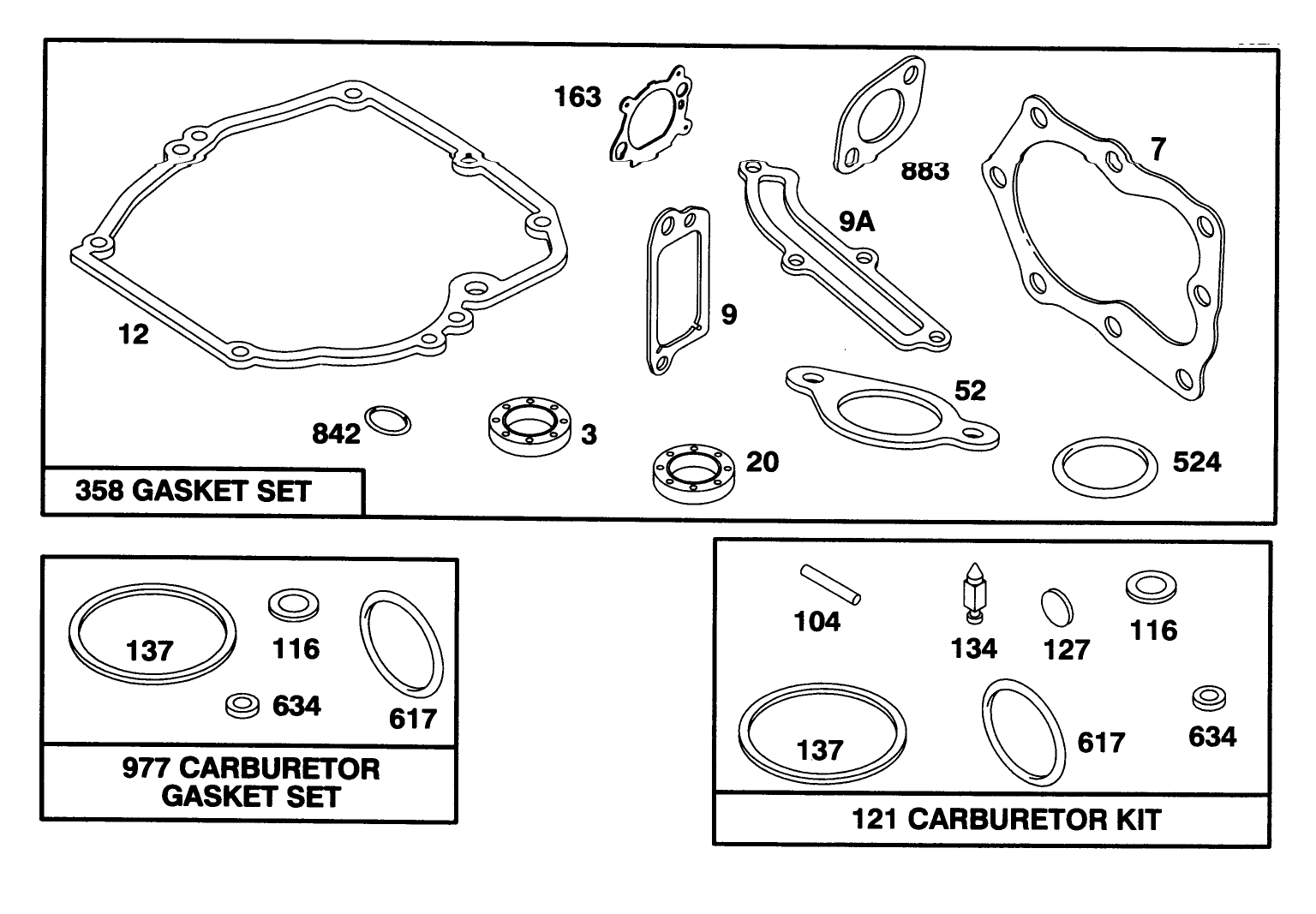 Engine Briggs & Stratton Model 128807-0658-01