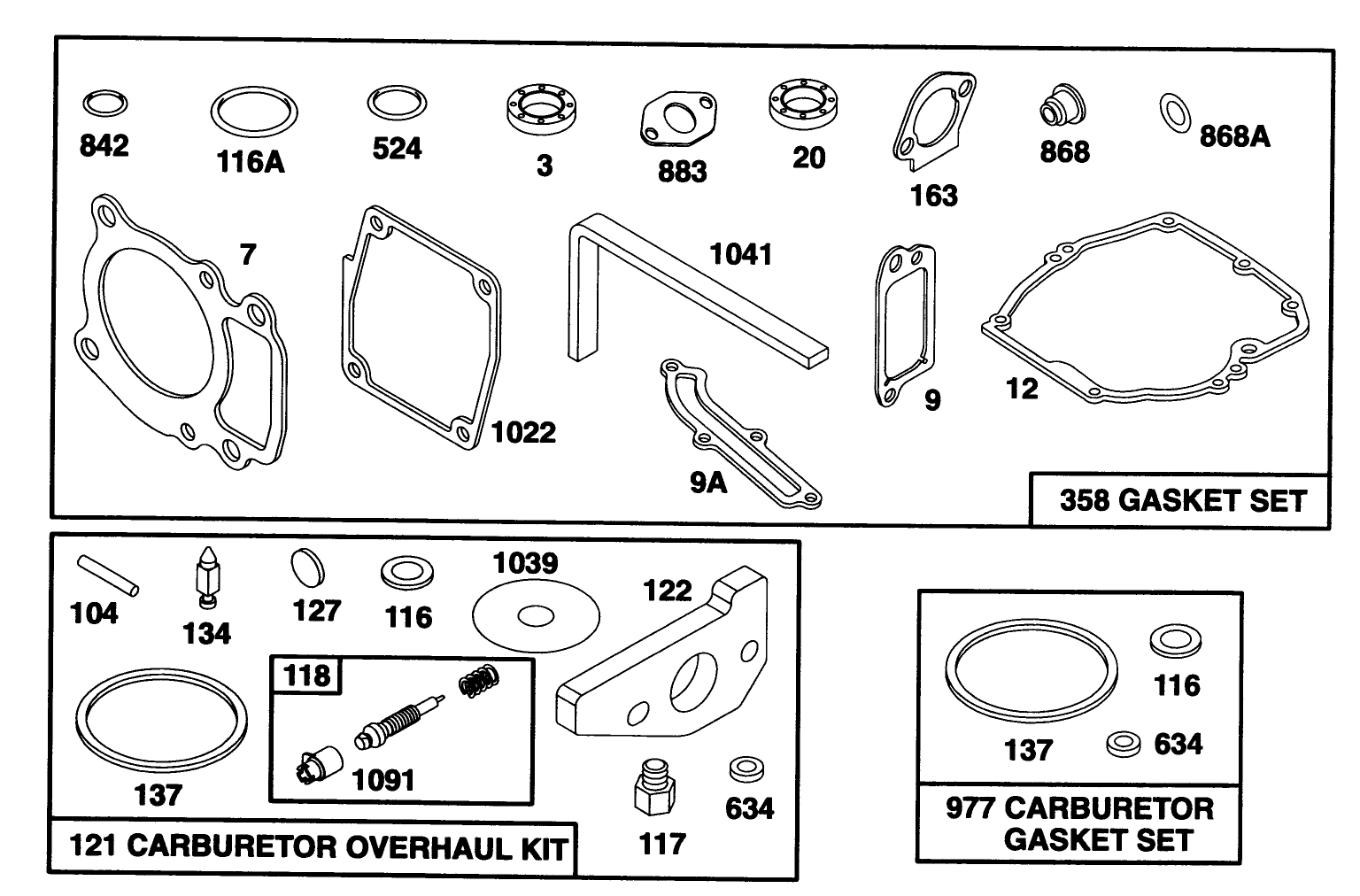 Engine Gts 150 (model No. 20465 Only)(model No. 97772-0310-A2)