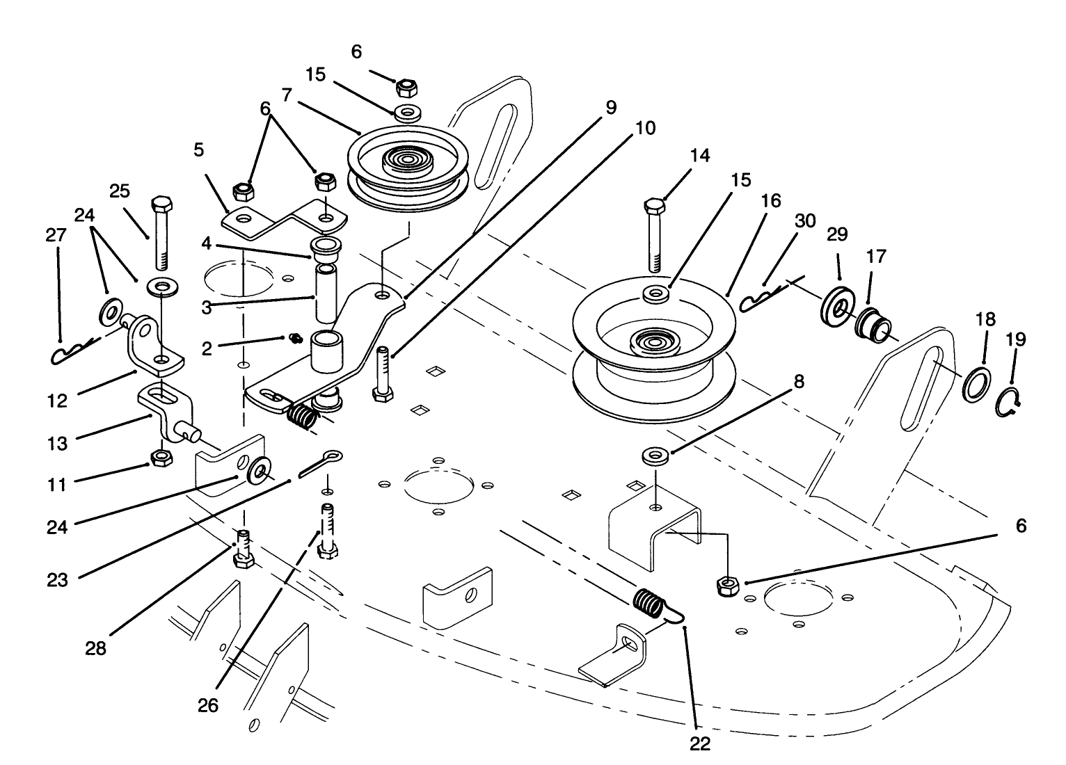 Pulleys & Idler Arm Assembly