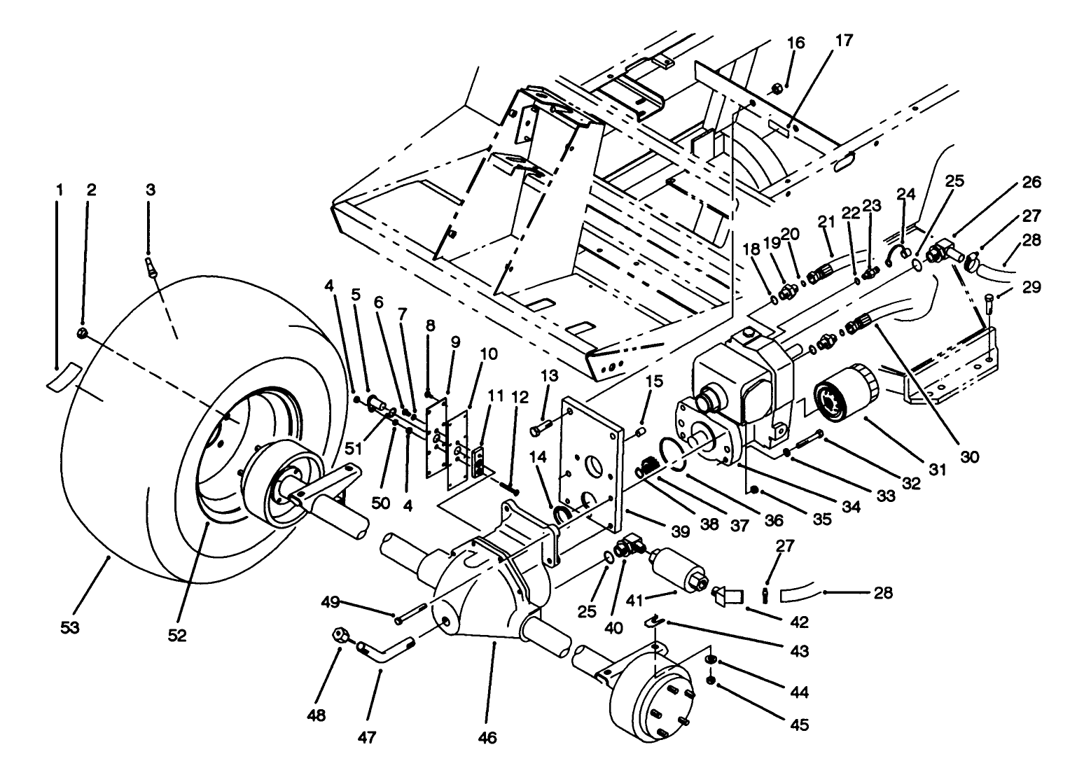 Front Axle & Transmission Assembly