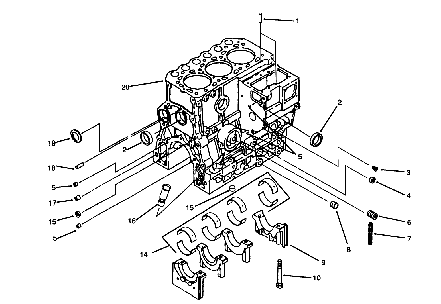 Cylinder Block And Bearing Assembly