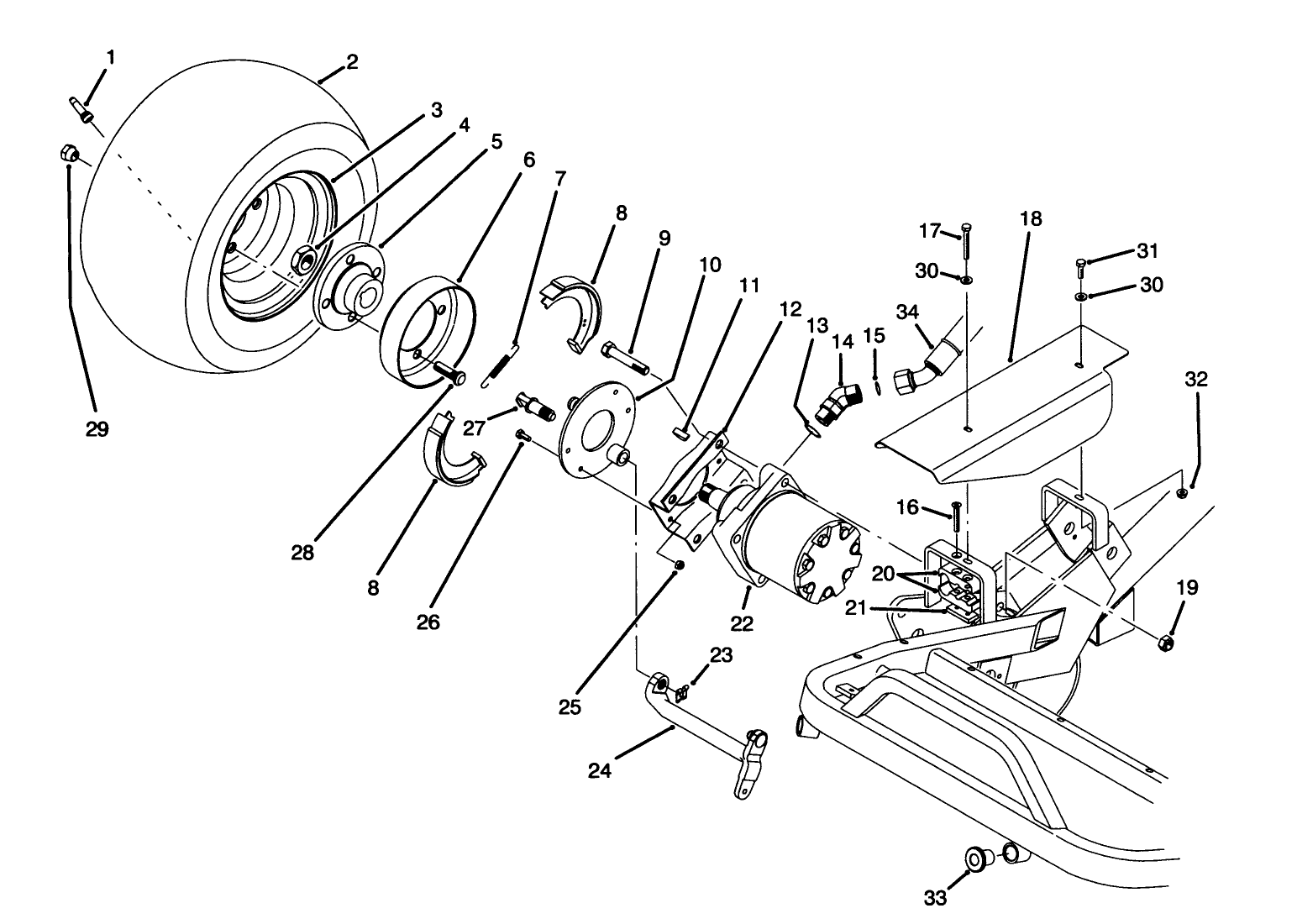 Front Wheel & Brake Assembly