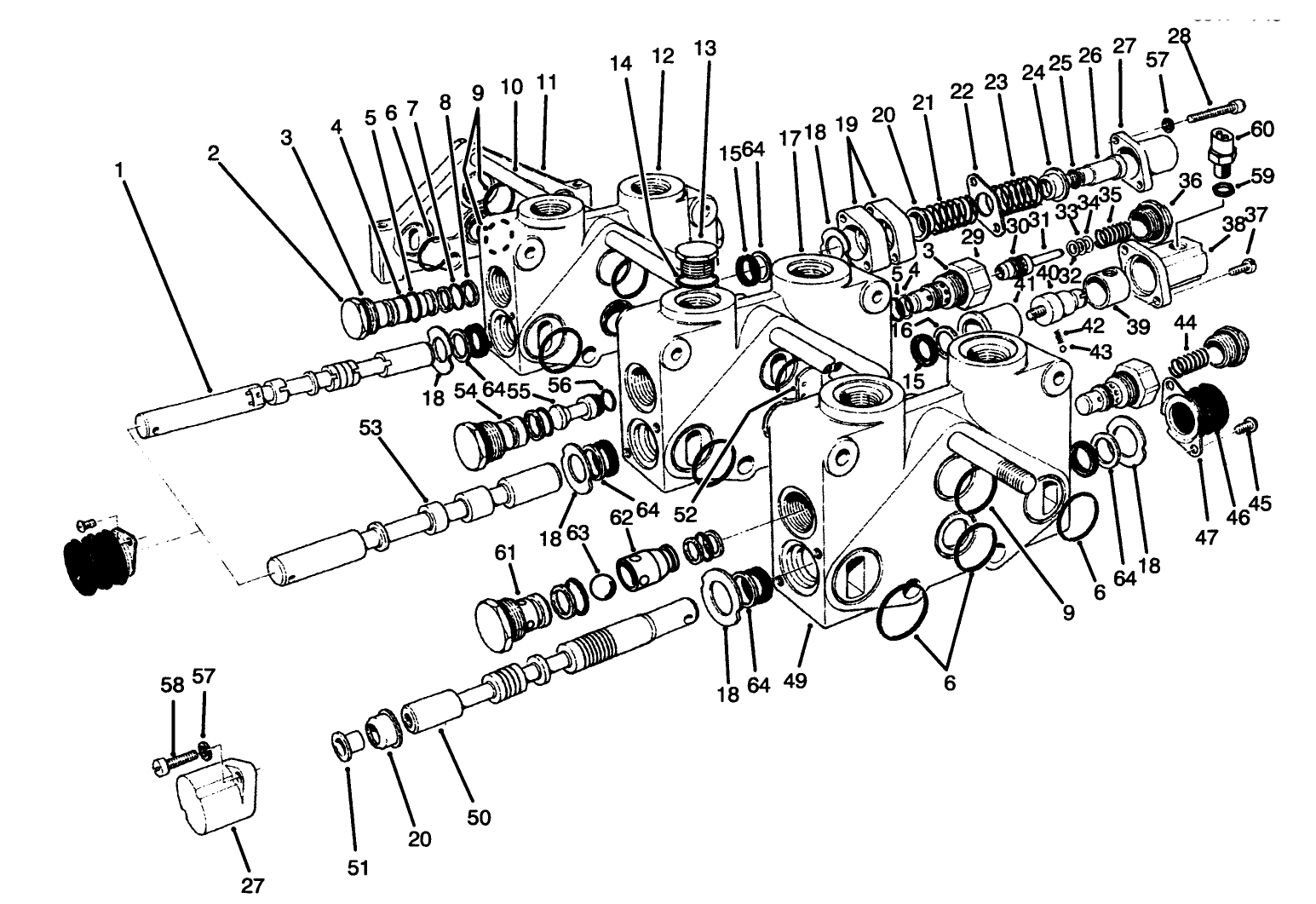 Control Valve Assembly No. 84-2203 (sections 3 Thru 5) (continued)