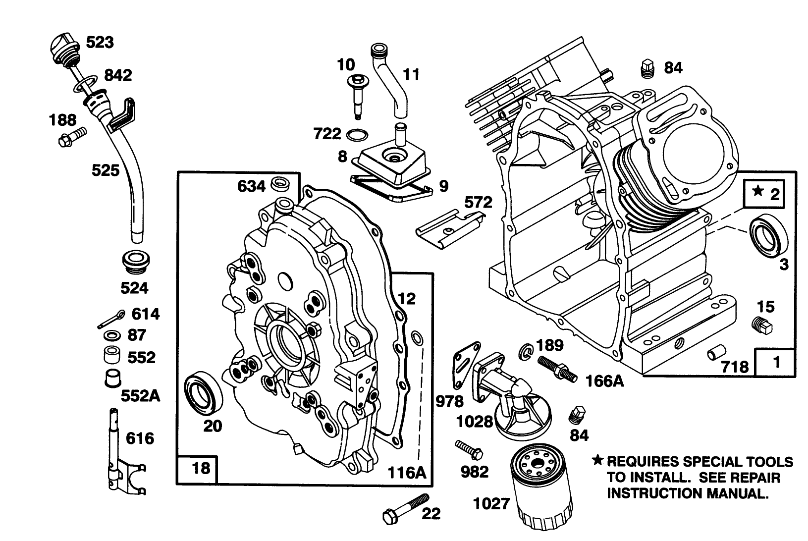 Engine Briggs & Stratton Model 303447-0479-01