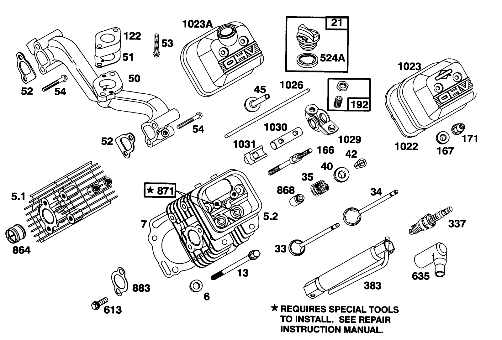 Engine Briggs & Stratton Model 303447-0479-01