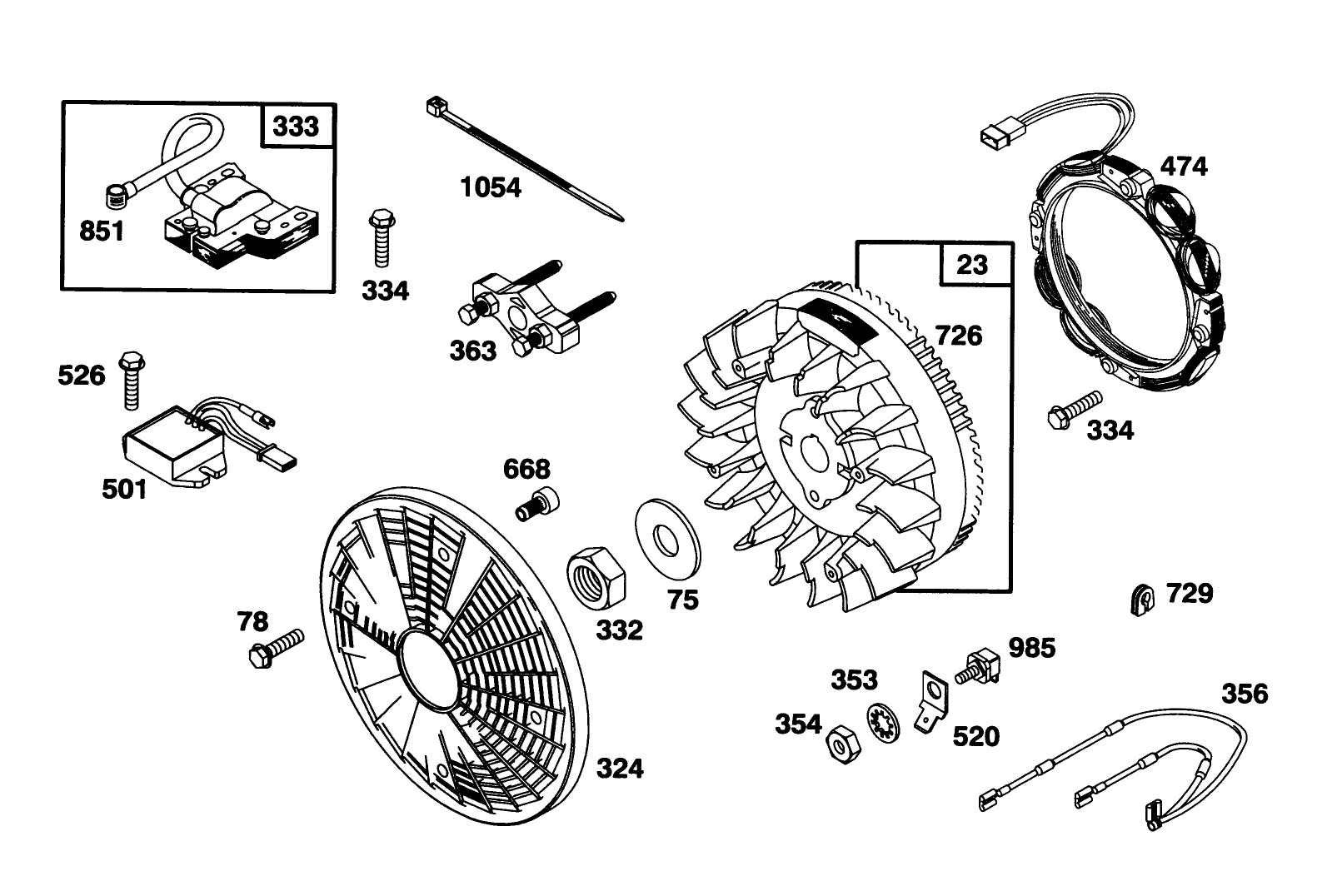 Engine Briggs & Stratton Model 303447-0479-01