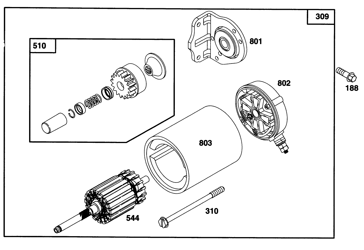 Engine Briggs & Stratton Model 303447-0479-01