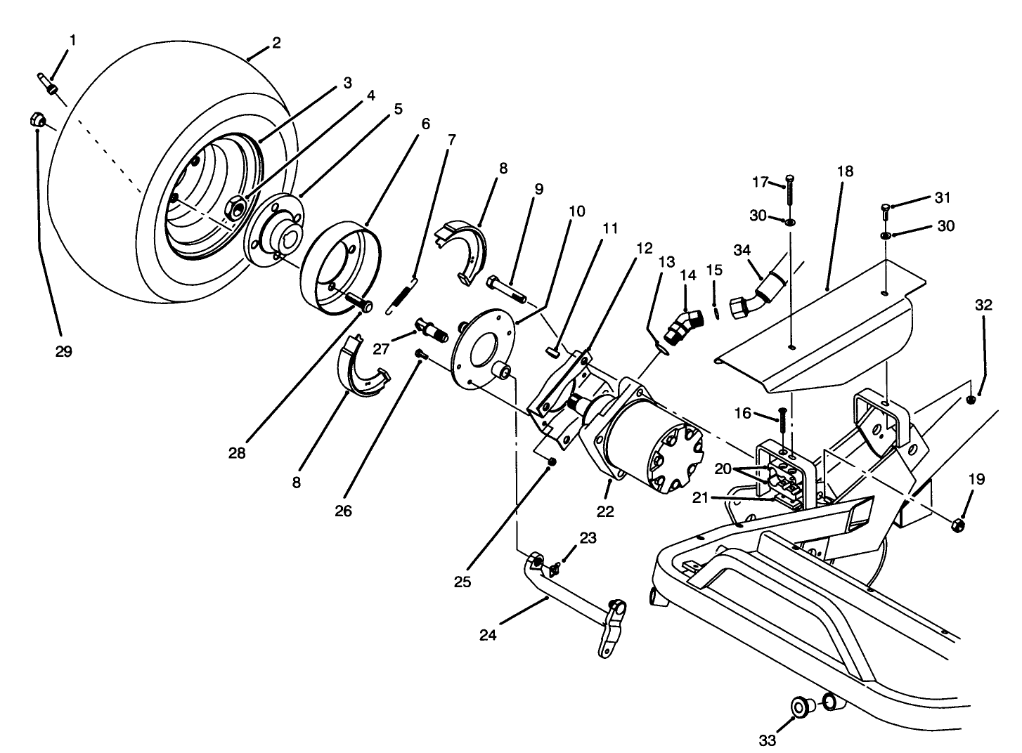 Front Wheel & Brake Assembly