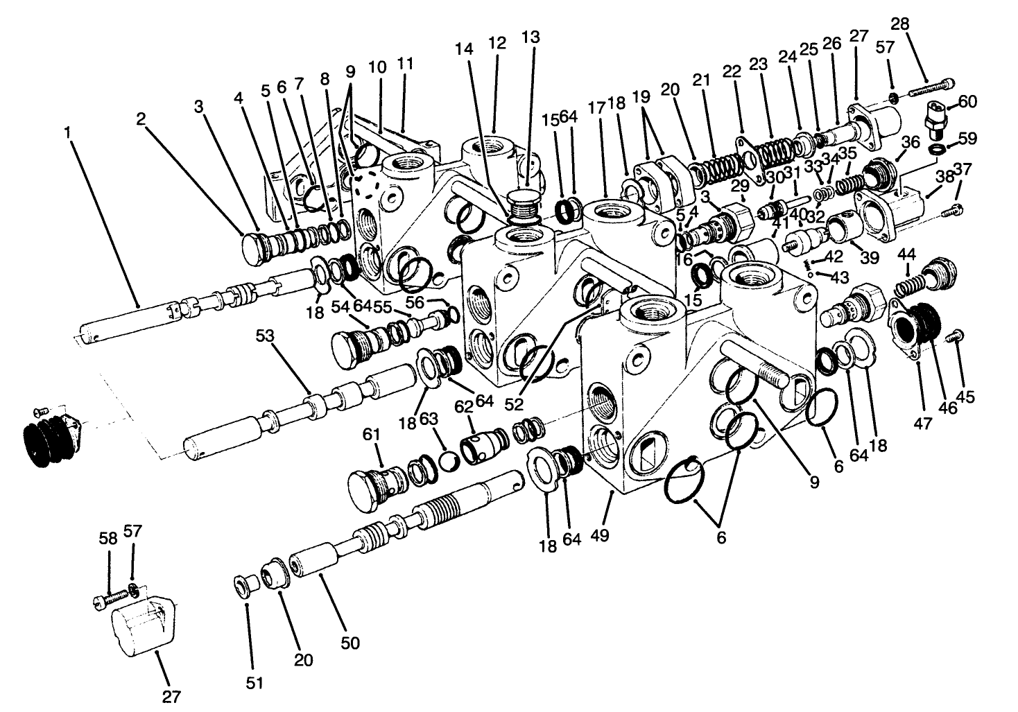 Control Valve Assembly (sections 3 Thru 5) (continued)