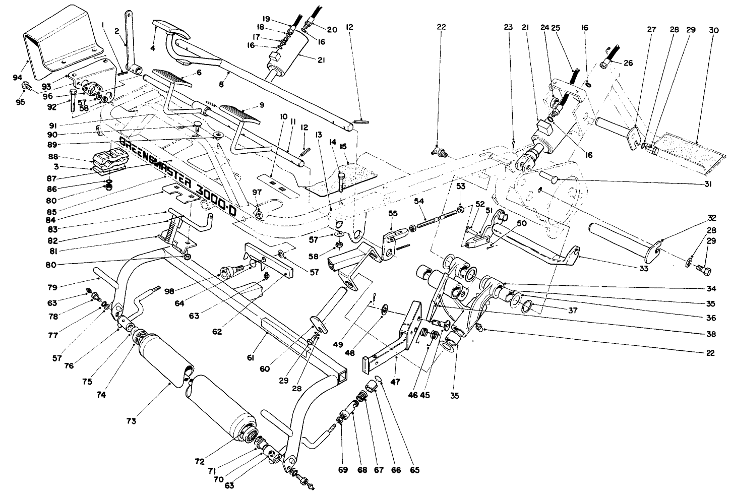 Foot Pedals & Roller Assembly