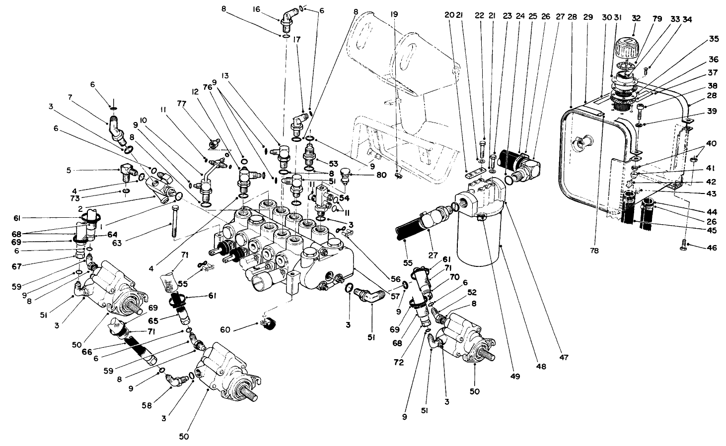 Valve Bank And Hydraulic Reservoir Assembly