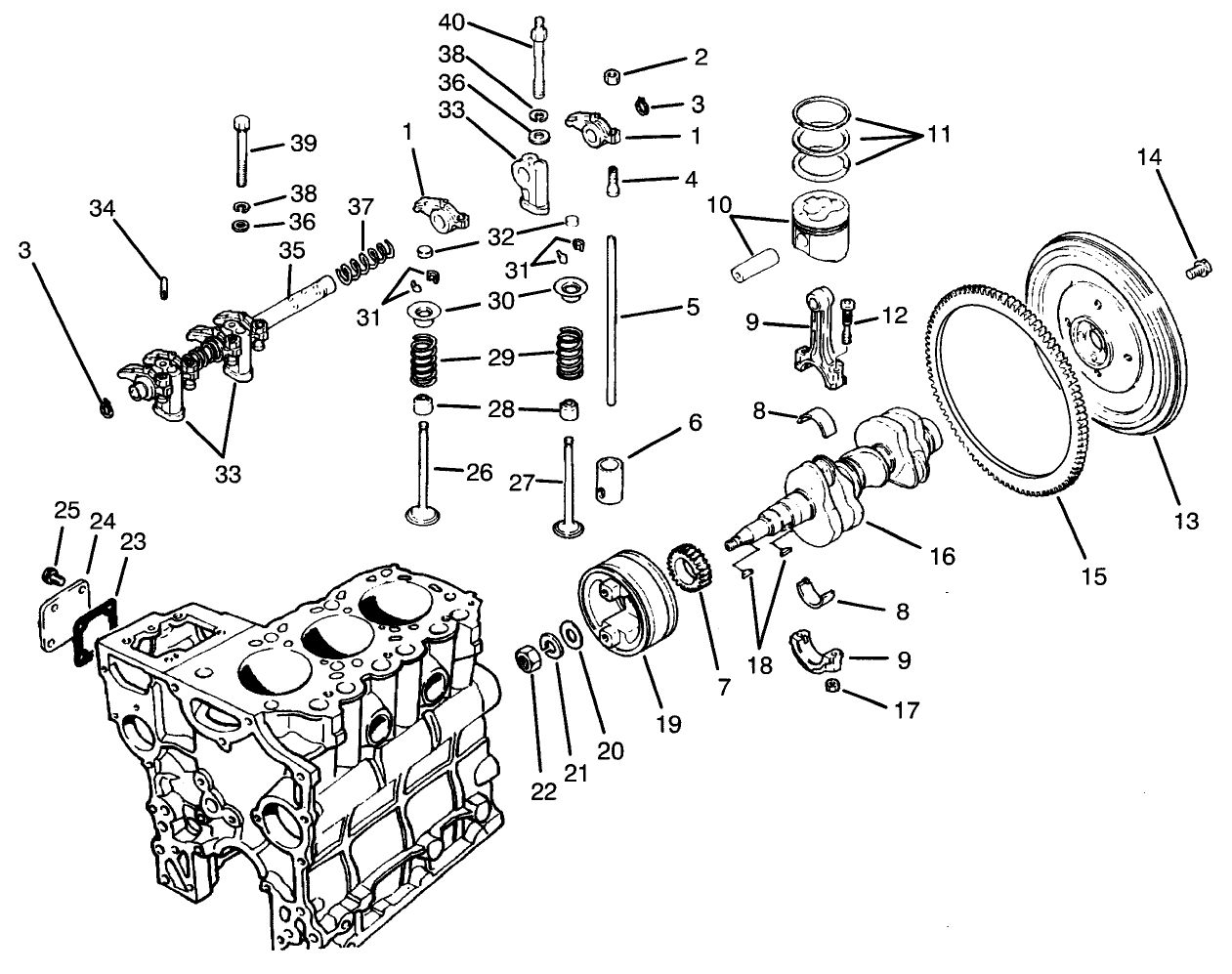 Valves & Crankshaft Assembly