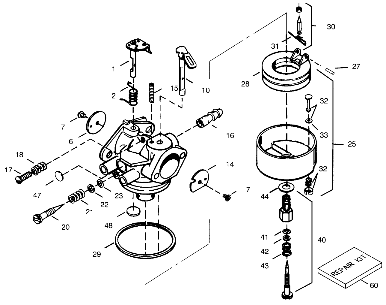 Carburetor Tecumseh No. 632334a