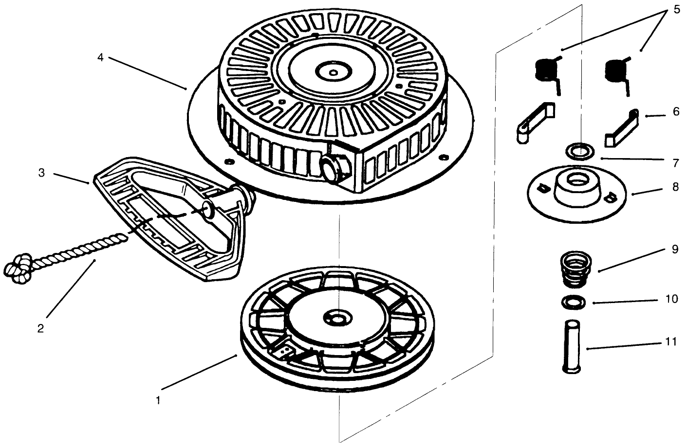 Rewind Starter Tecumseh No. 590733
