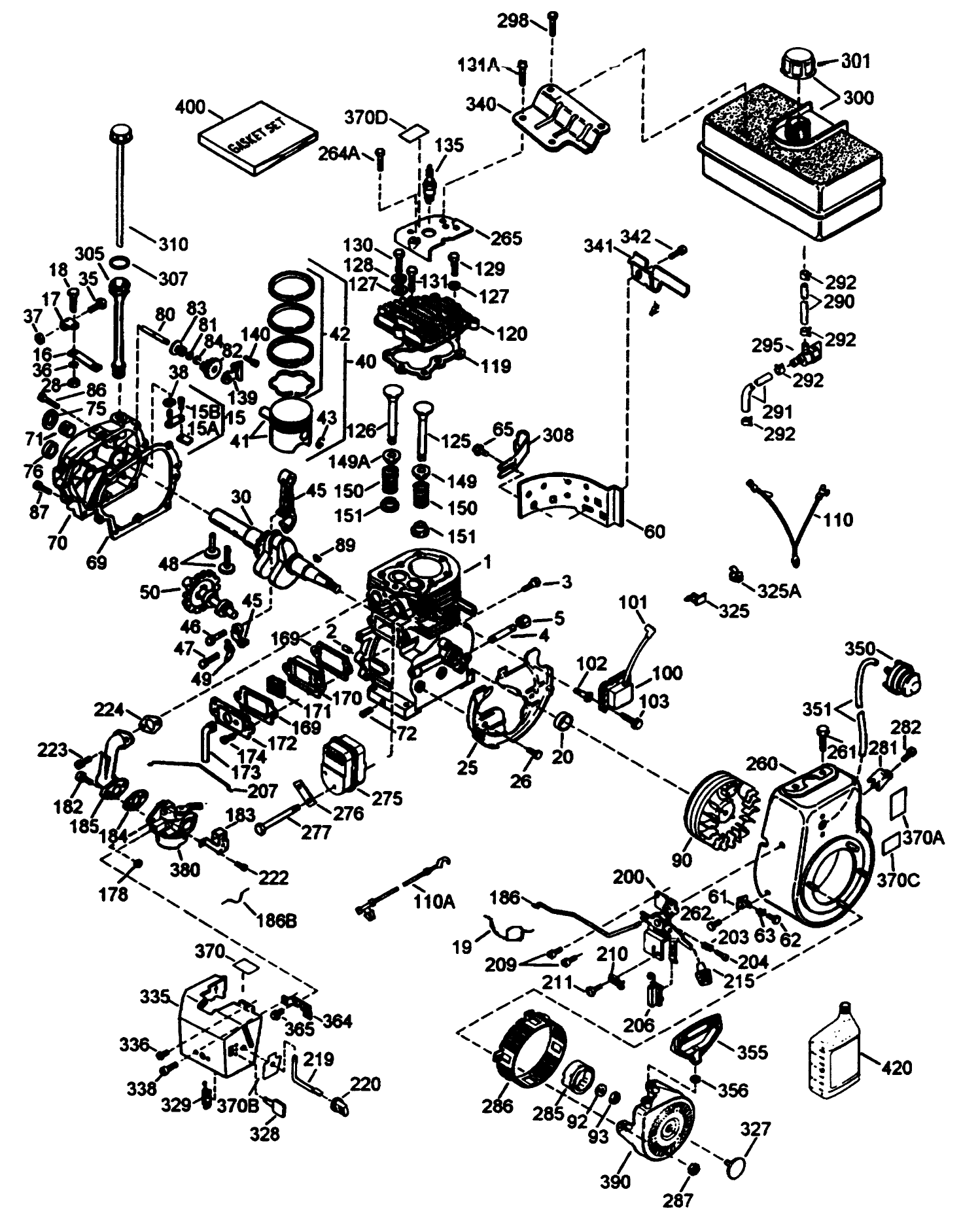 Tecumseh Engine Model Hmsk100-159227u