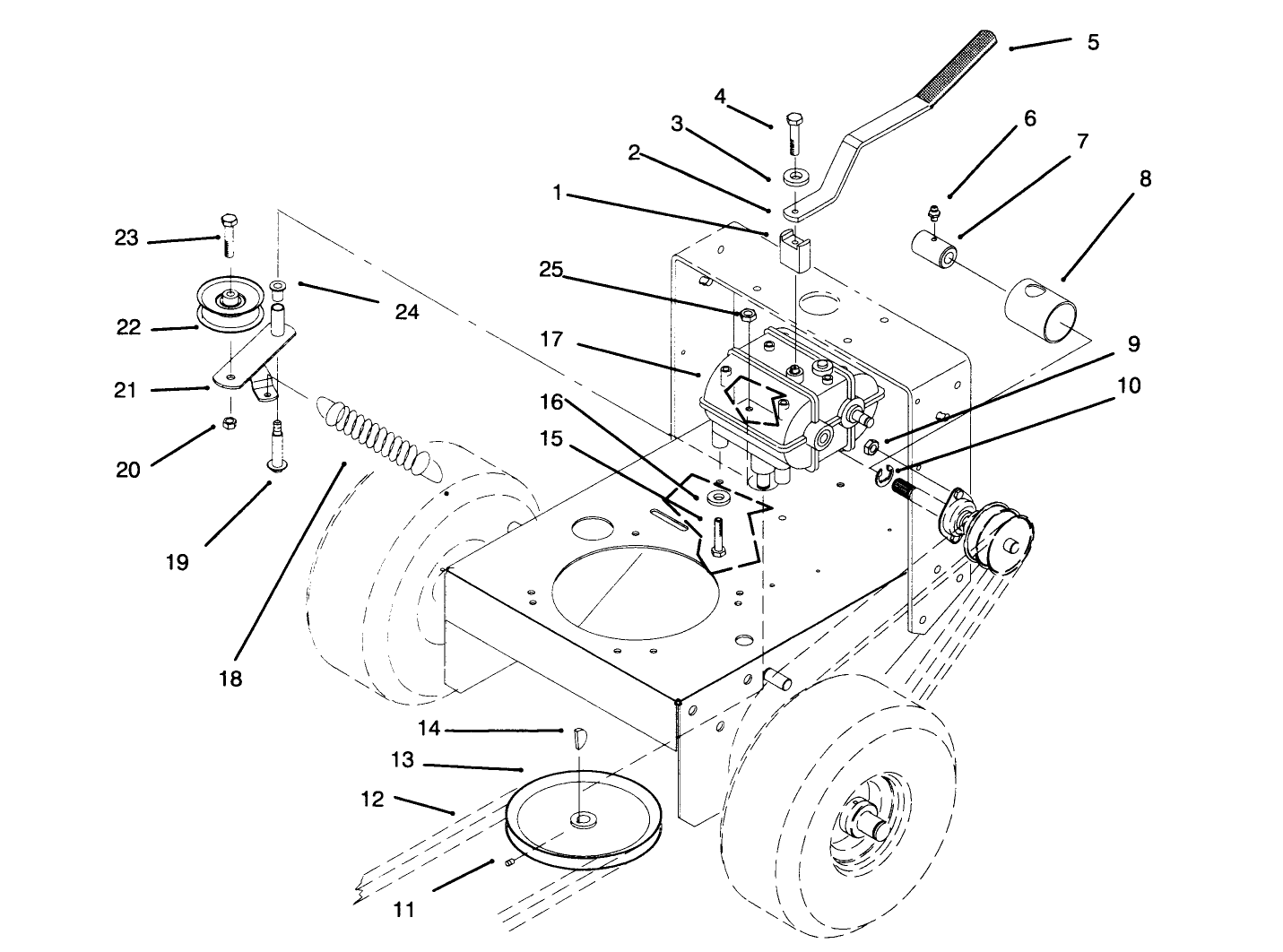 Transmission, Idler, Drive Pulleys & Drive Belts