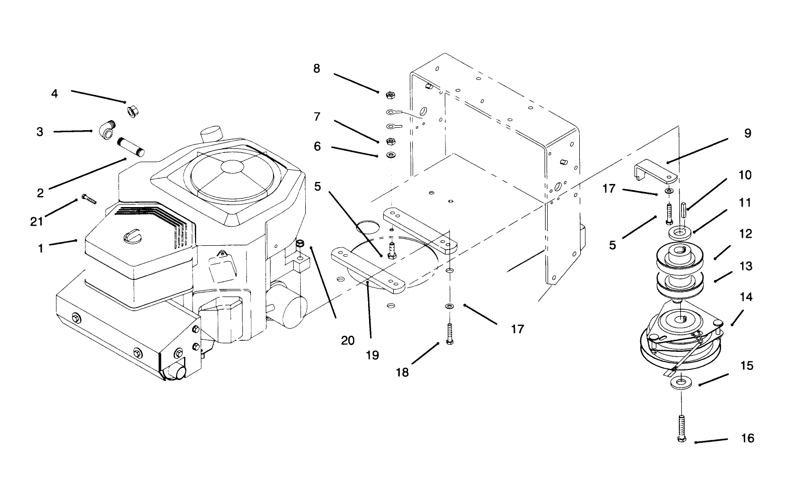 Engine And Clutch Assembly