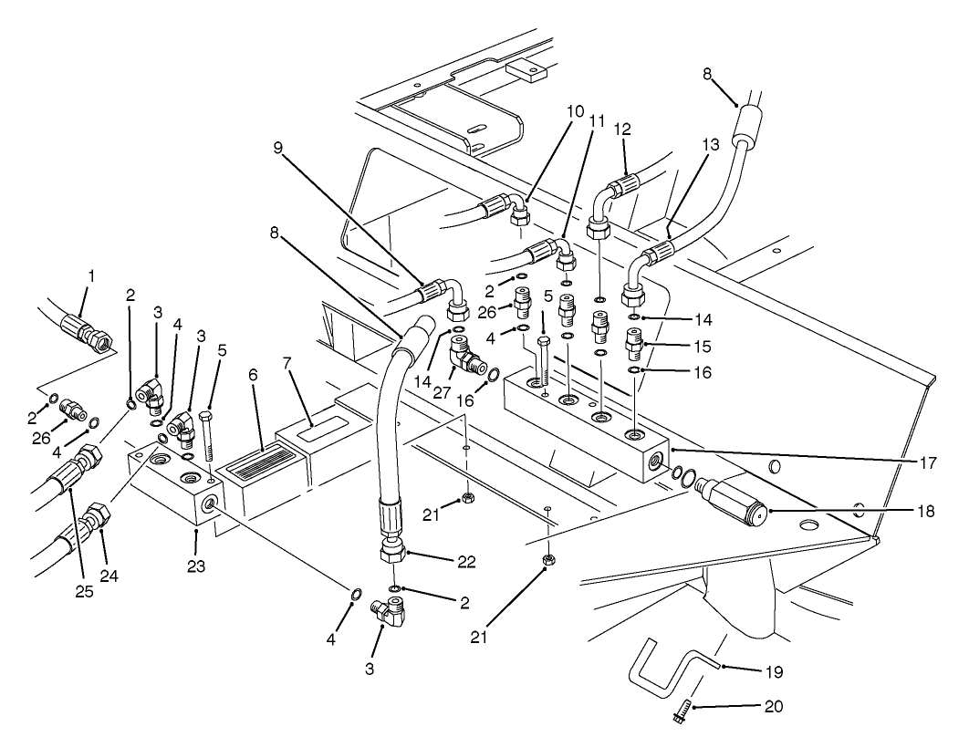 FRONT HYDRAULIC MANIFOLDS