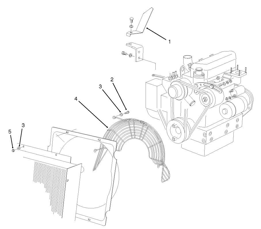 FAN GUARD & FLYWHEEL SHIELD ASSEMBLY (Europe)