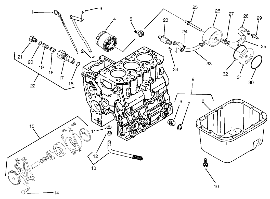 OIL PAN, PUMP RELIEF VALVE