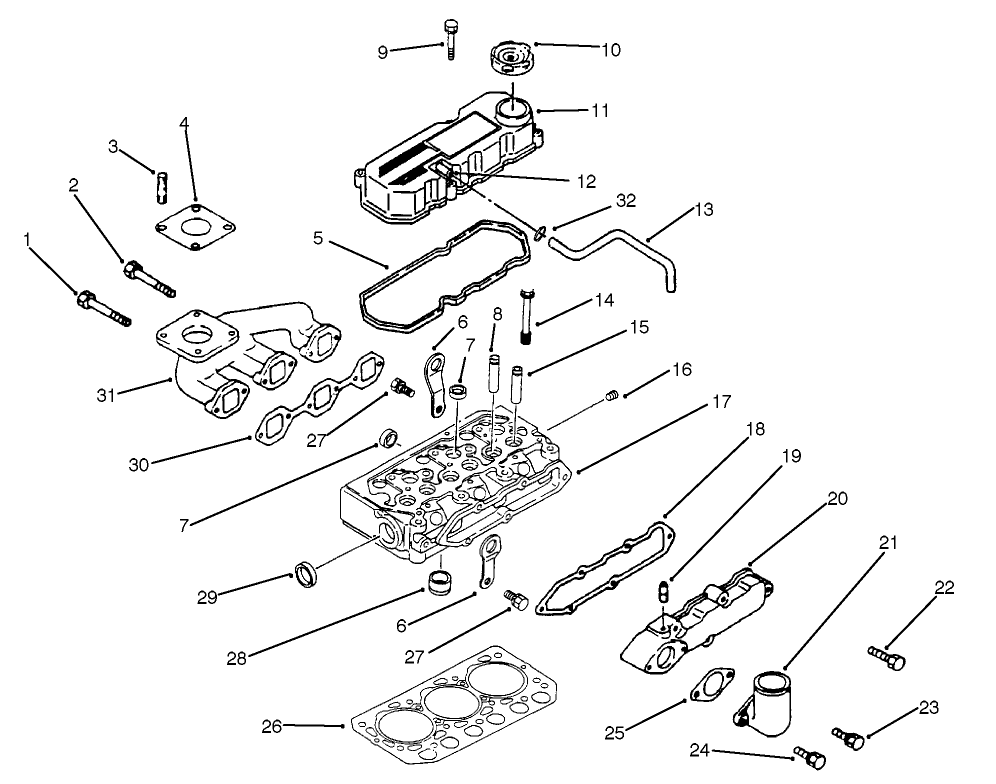 CYLINDER HEAD, MANIFOLD & COVER ASSEMBLY
