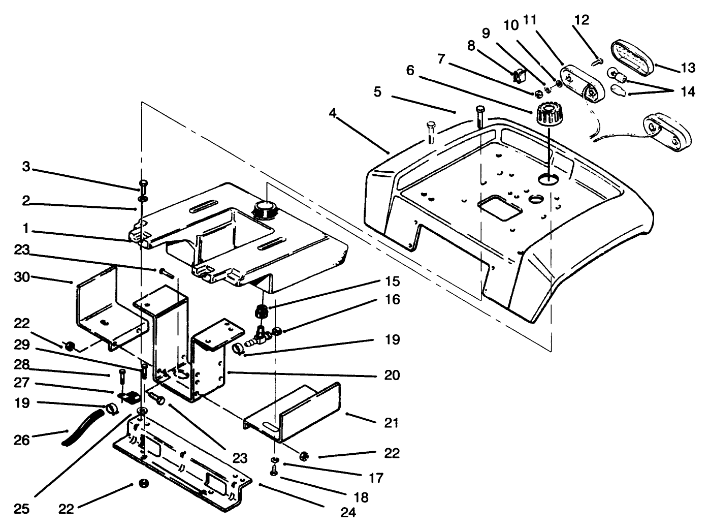 Fender, Fender Supports And Fuel Tank