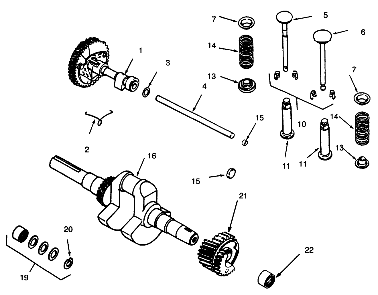 Camshaft, Crankshaft And Valves