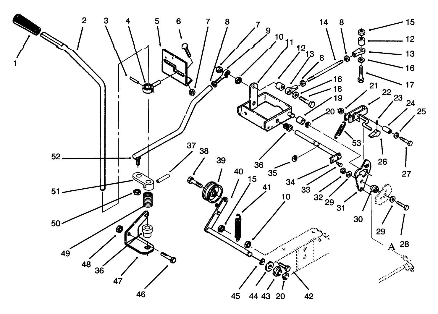 Clutch, Brake Motion Control Linkage