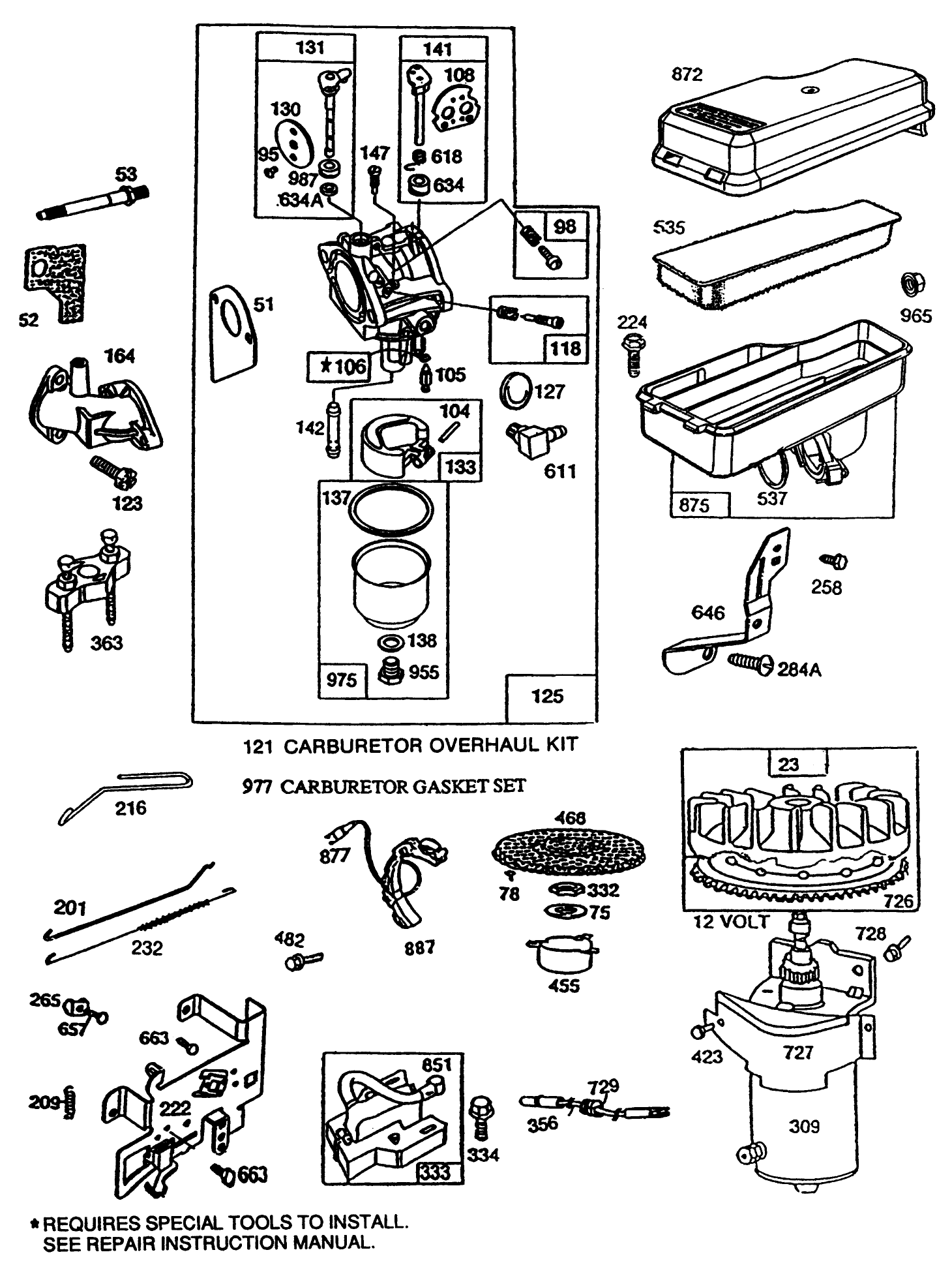 Briggs & Stratton Model No. 195707-0121-01