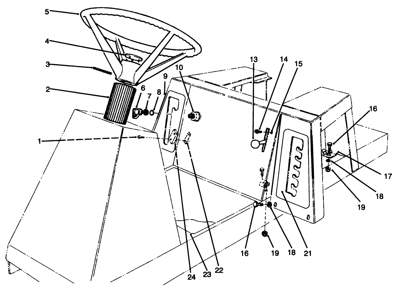 Steering Wheel, Switches & Decals