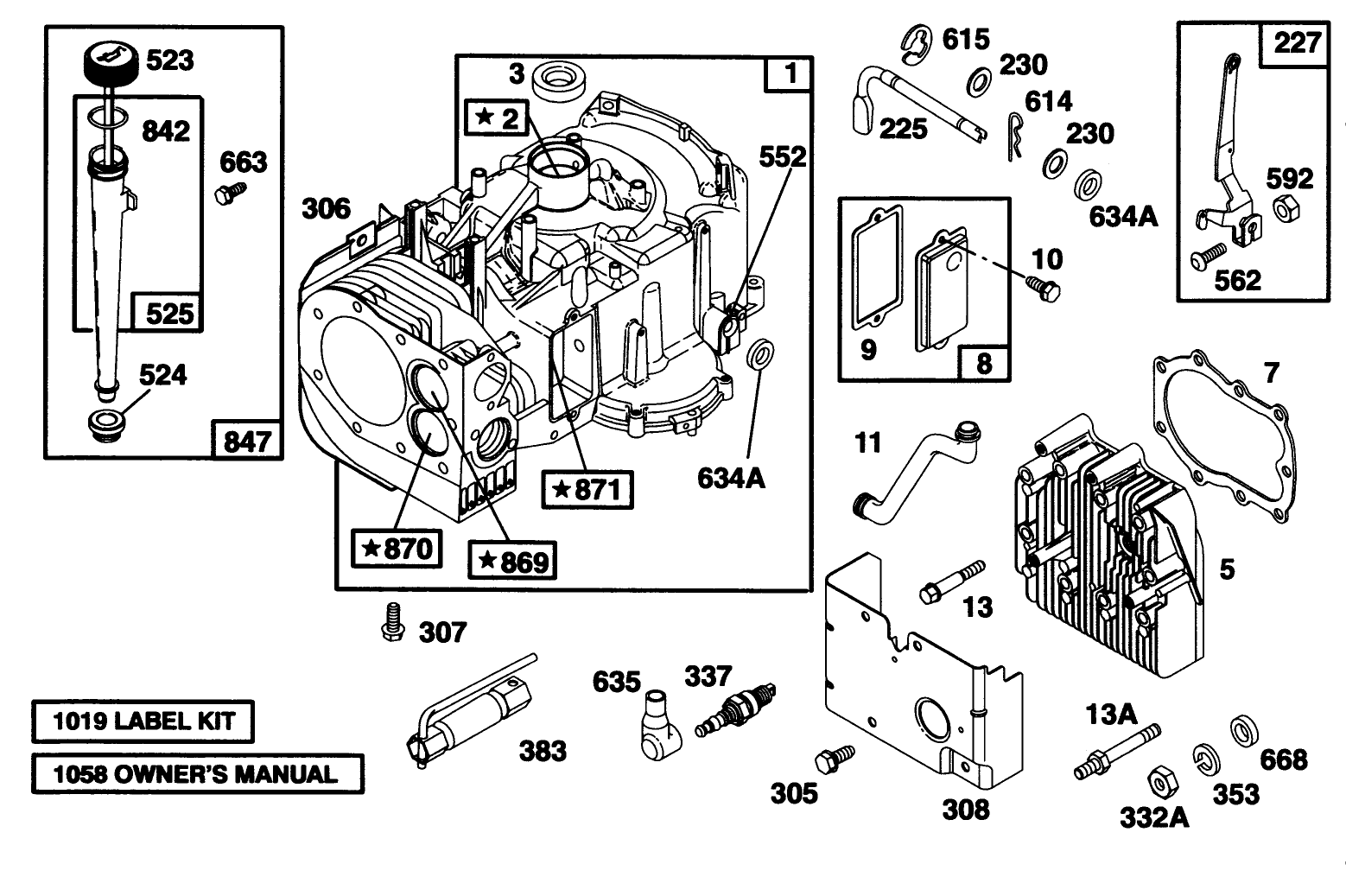 Engine Briggs & Stratton Model 28b707-0126-01