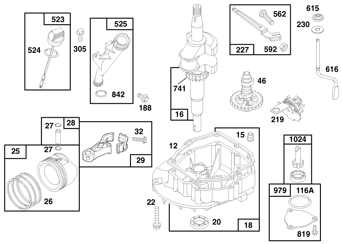 Engine Gts 150 (model No. 20475 Only)