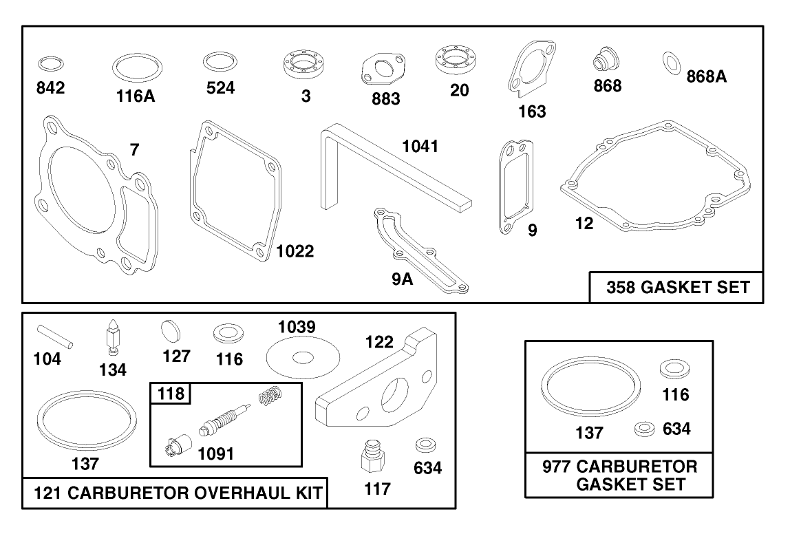 Engine Gts 150 (model No. 20475 Only)
